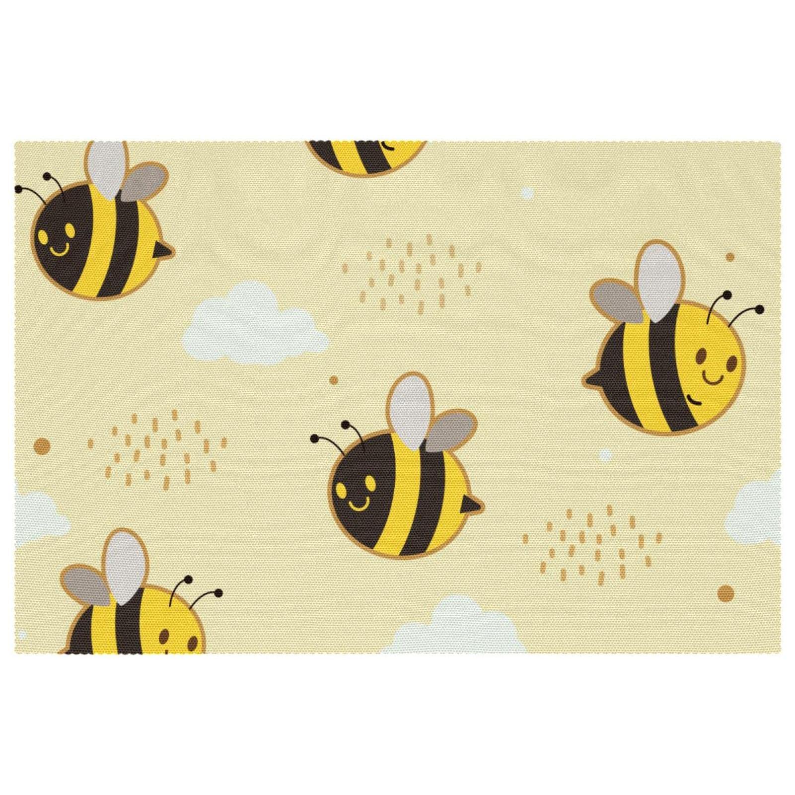 Sets de table motif abeilles en tissu Oxford pour sublimer vos repas de jardin en été