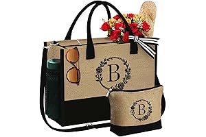 Jute Tote Bag & Makeup Bag Gift Sets for Bridesmaids