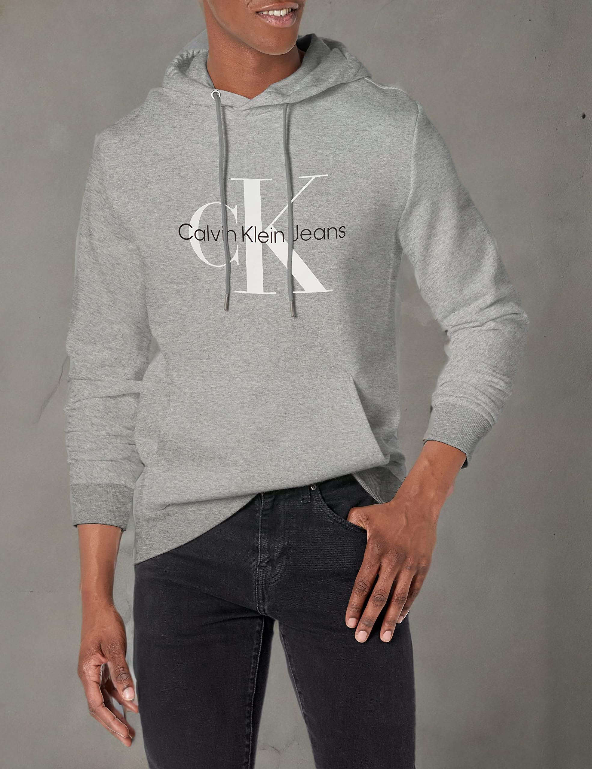 Calvin Klein Męska bluza z kapturem z logo Pop Over