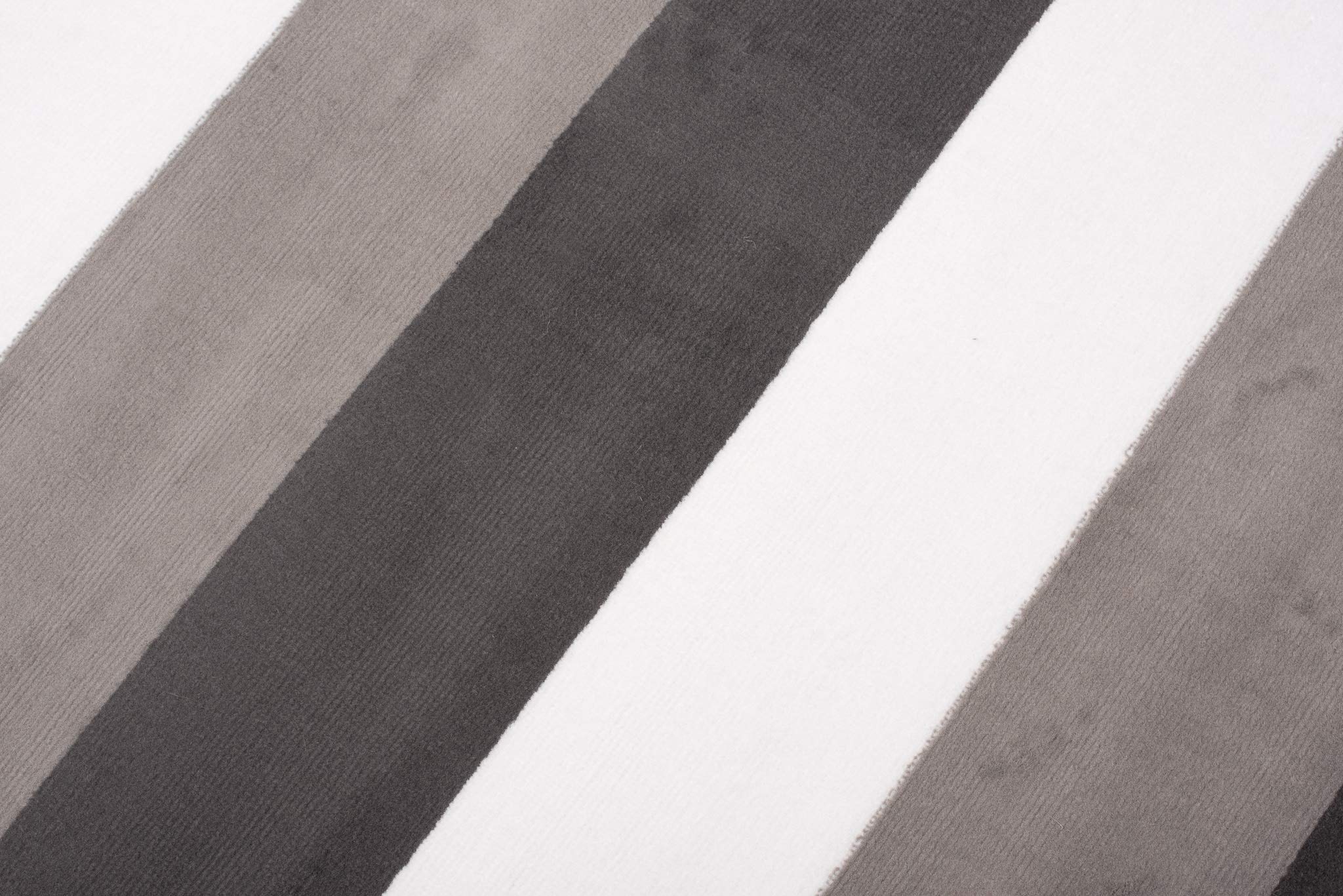 Tapiso Pimky dywan z krótkim włosiem, do salonu, sypialni, kremowy, szary, ciemnoszary, nowoczesny wzór w paski, Ökotex 180 x 250 cm