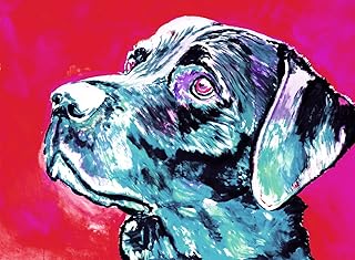 Labrador Retriever Wall Art, Abstract Labrador Owner Art, Lab Owner Gift, Lab Dog Art Print, Colorful Dog Painting Print
