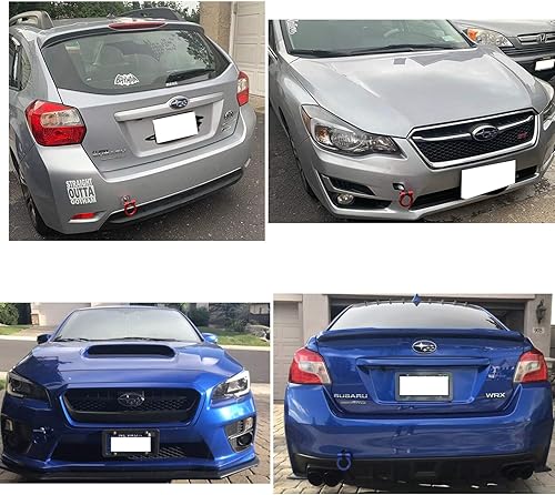 Miniatura 6 de Kit de gancho de remolque para parachoques delantero y trasero para Subaru WRX y STI, Impreza, Scion FR-S