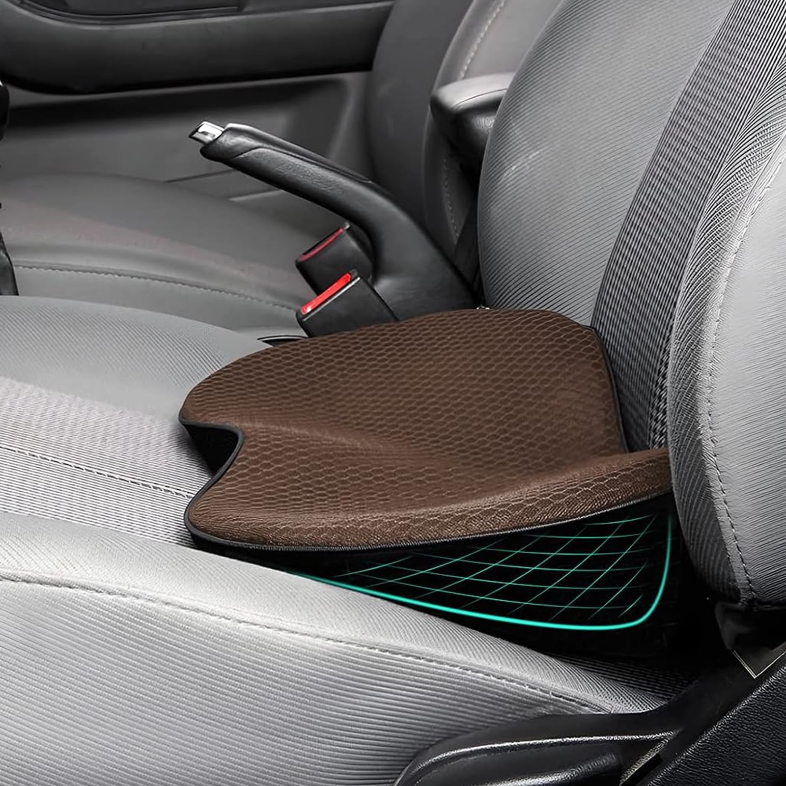 Poduszka fotelika samochodowego z pianki memory do Mitsubishi Pajero Sport 2011-2025 | Ergonomiczna podkładka klinowa łagodząca rwę kulszową do długotrwałej jazdy samochodem ciężarowym SUV