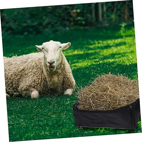 Miniatura 4 de Bolsa de heno para caballo, alimentador de heno para caballo, Saco de heno para caballos, suministros de alimentación de caballos 1000d, parte