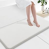 Vista 84 de Smiry Alfombra de Baño de Espuma Viscoelástica 47x24, Alfombras de Baño Extra Suaves y Absorbentes, Alfombra Antideslizante Lavable para Suelo, Gris