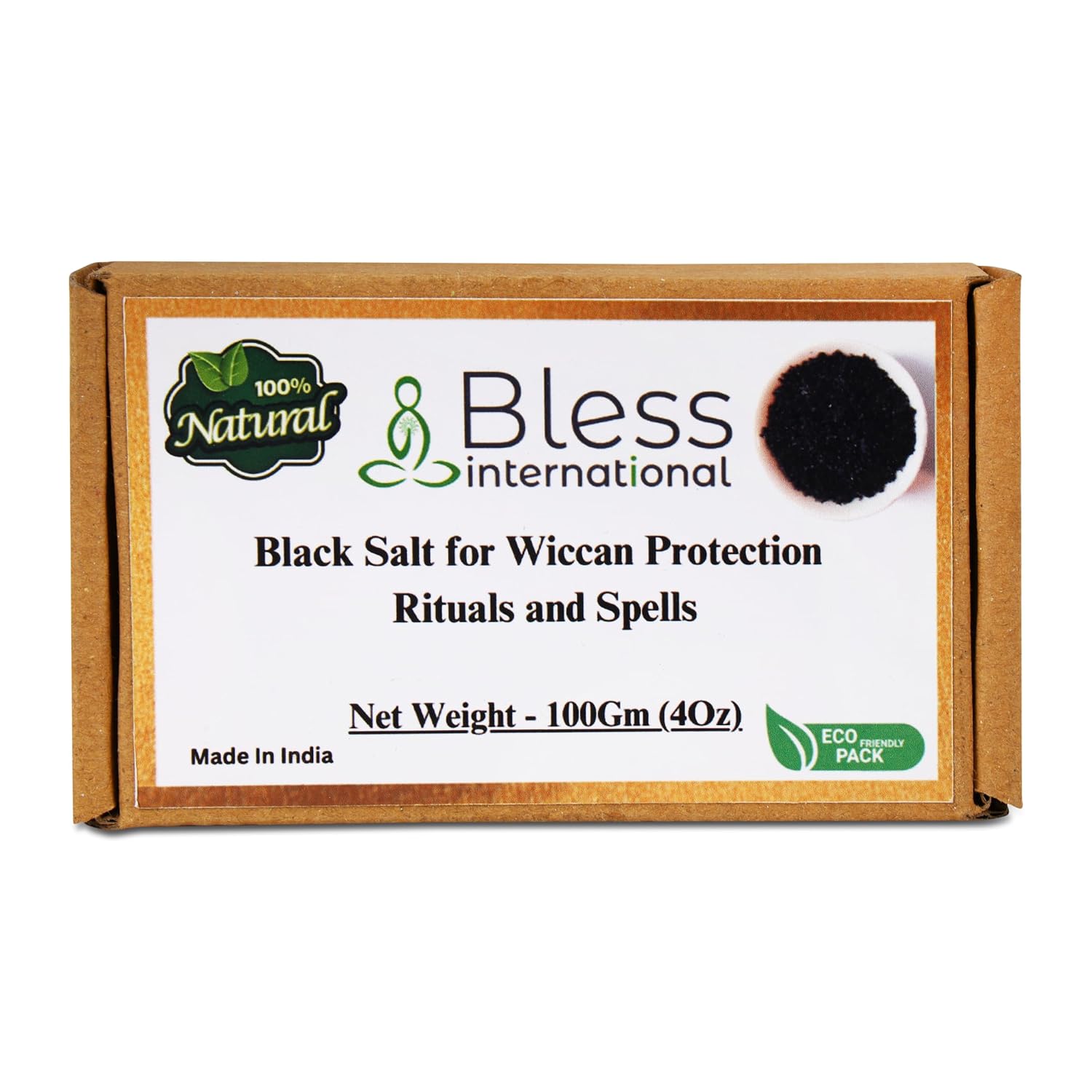 Bless International Black Salt for Wiccan Protection Rituals and Spells, 4 Oz(Ounce)