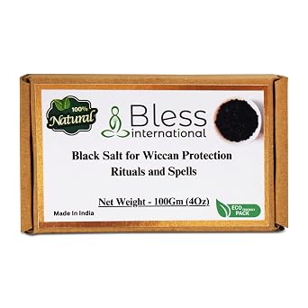 Bless International Black Salt for Wiccan Protection Rituals and Spells, 4 OzOunce