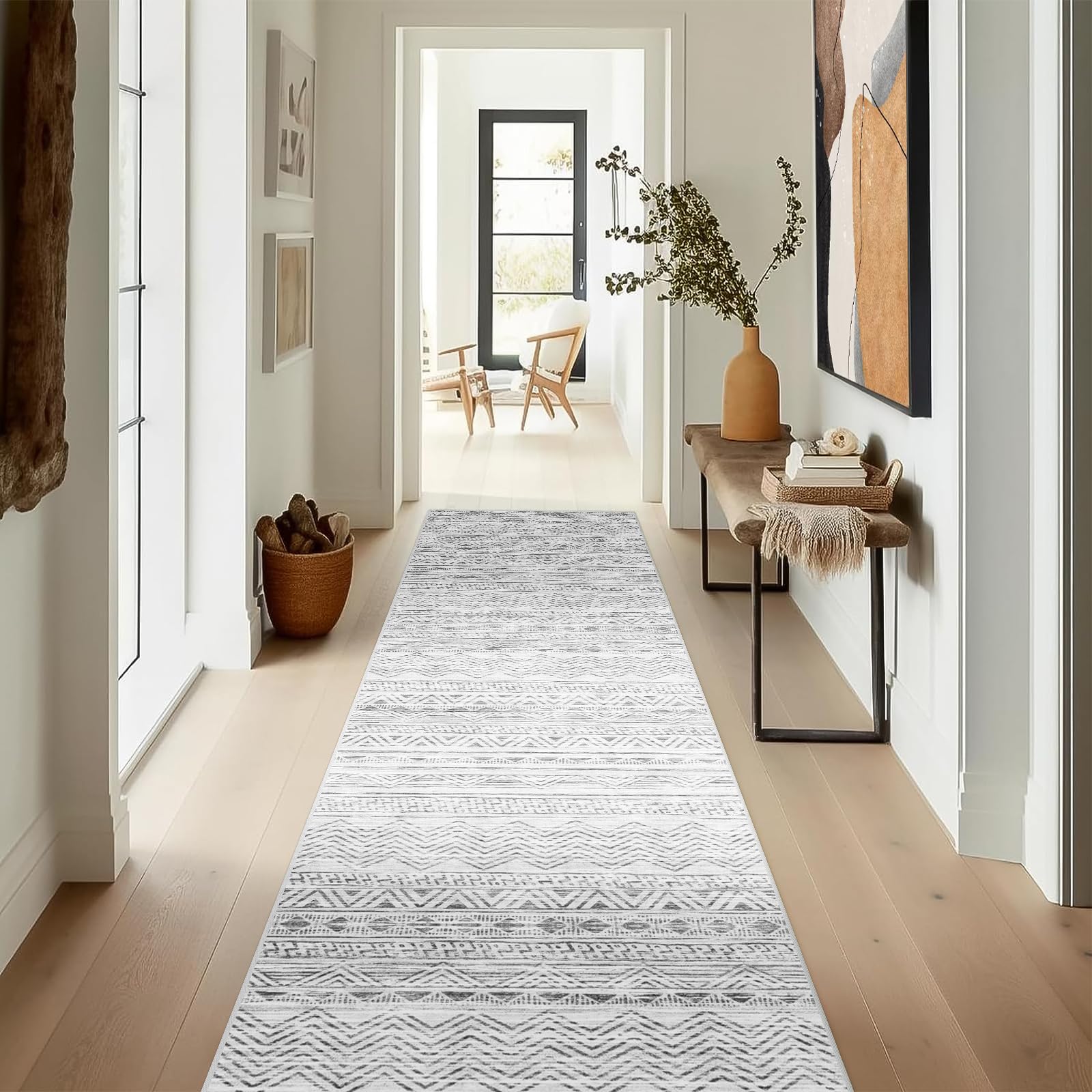 Modern Geometric Area Rug – Polypropylene, Multiple Sizes, For Living Room,  Bedroom, Hallway, image size:1600x1600