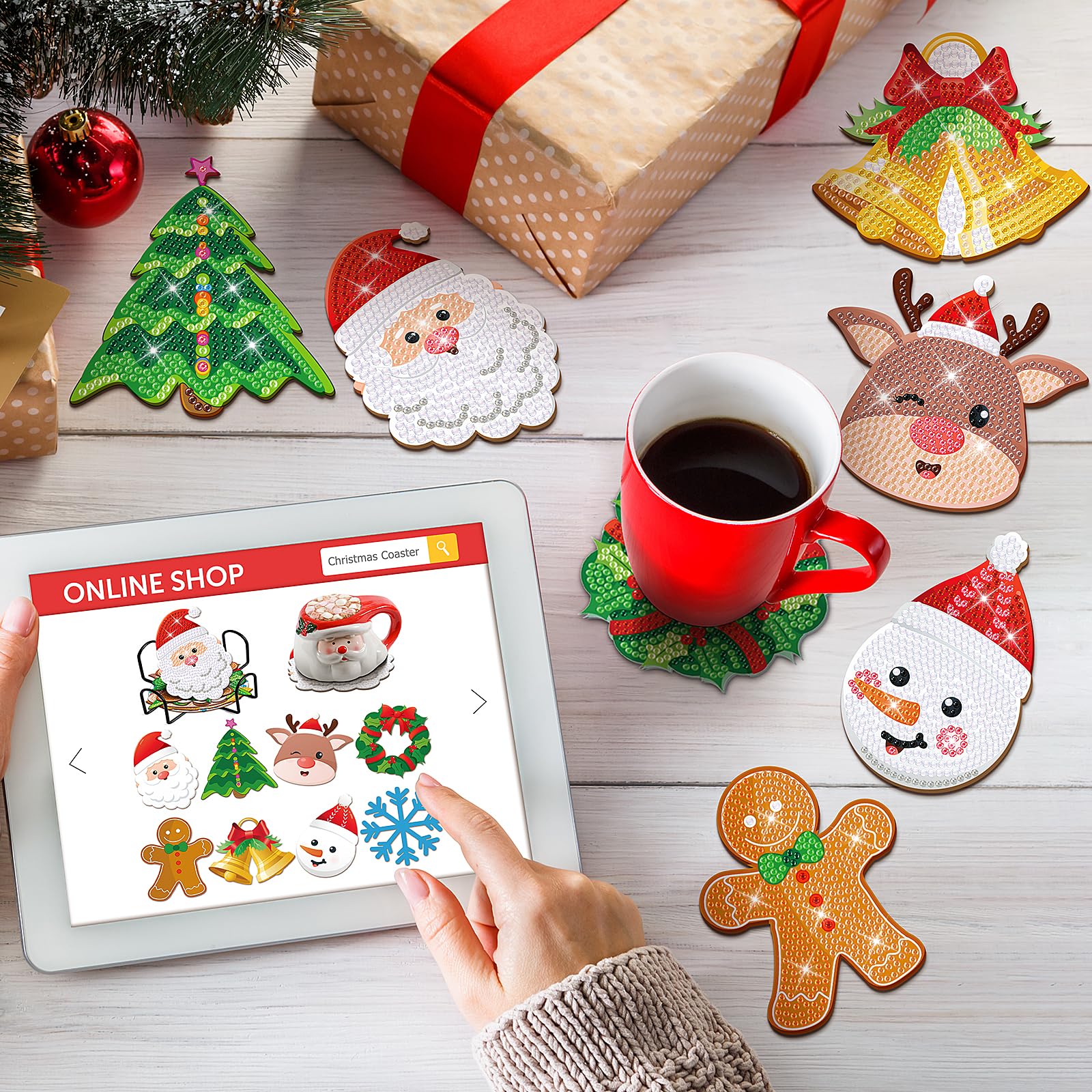 サンタクロース コースター 2枚 ハンドメイド Crochet Santa Claus Coaster | Crochet Christmas Ornaments