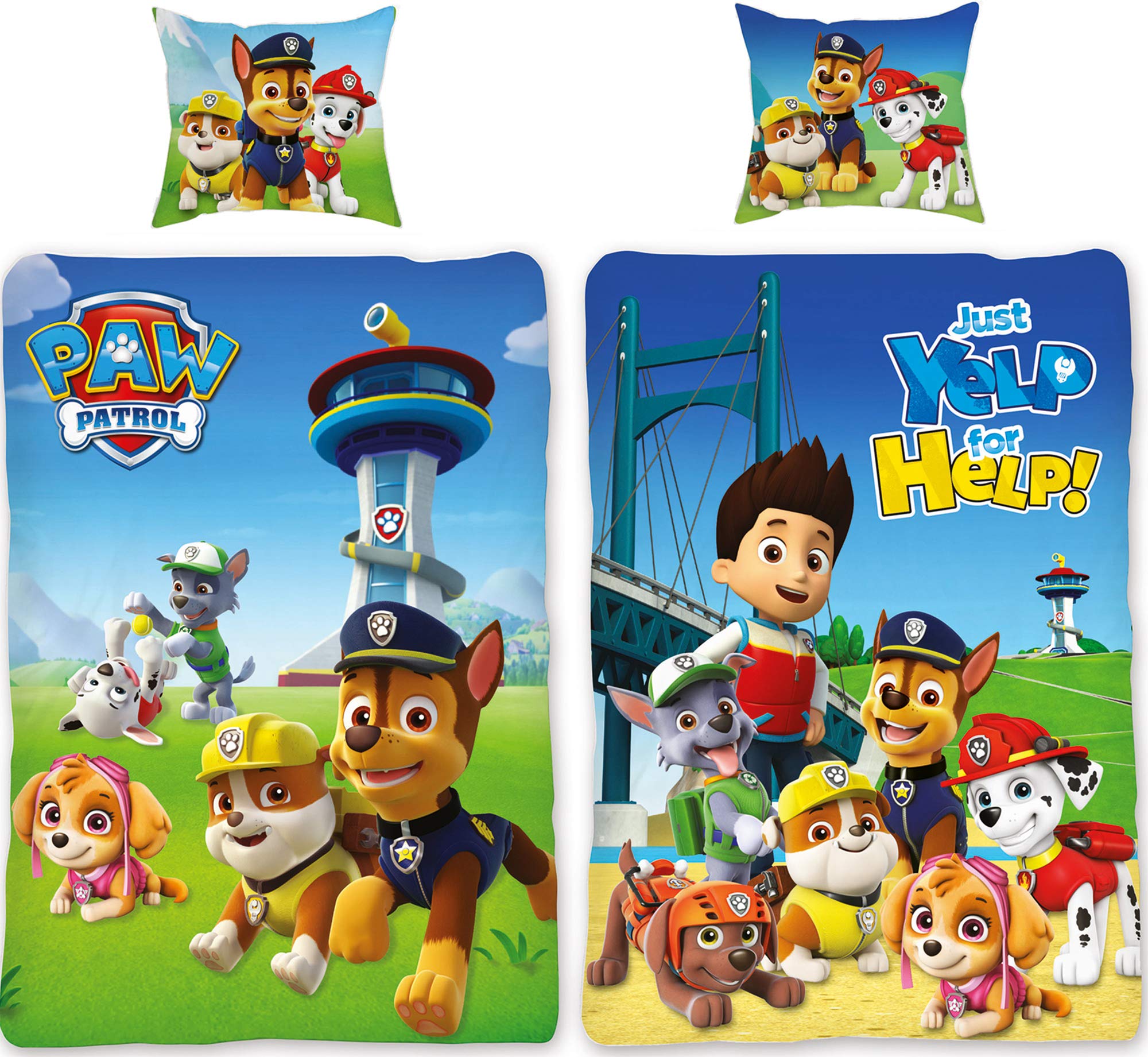 Lenzuolo Con Angoli Paw Patrol 90x200+25cm - Cotone 100% Con Chase E Marshall - Foto 10