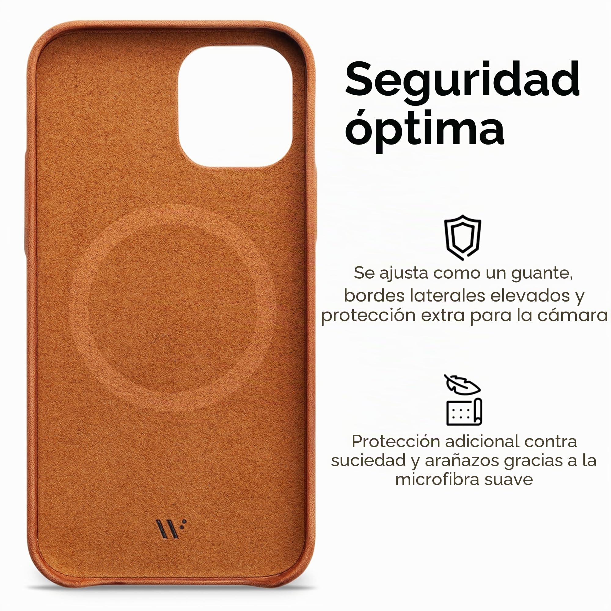 WIIUKA Funda para iPhone 13 Pro Max, piel alemana, extrafina, funda para teléfono móvil, funda para teléfono móvil, funda Qi, marrón vintage