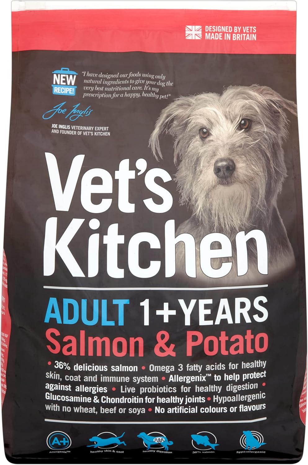 Vet's Kitchen Complete Dry Dog Food Protect and Care Salmon and