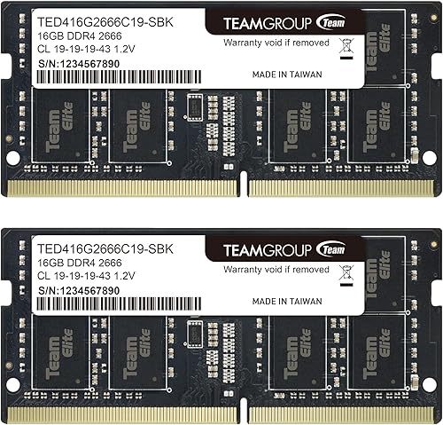 Vista 11 de TEAMGROUP Elite DDR4 Kit de 16 GB (2 x 8 GB) 2666 MHz PC4-21300 CL19 sin búfer sin ECC 1.2V SODIMM 260-Pin Laptop Computadora portátil PC Módulo