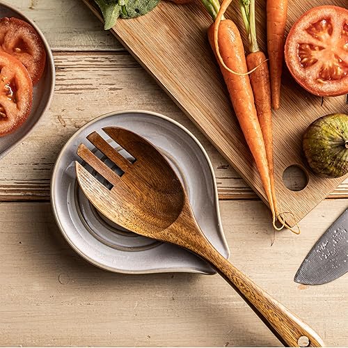 Miniatura 80 de Soporte para cucharas para encimera, soporte para cuchara de encimera con asa para un fácil agarre, decoración de granja, soporte para utensilios