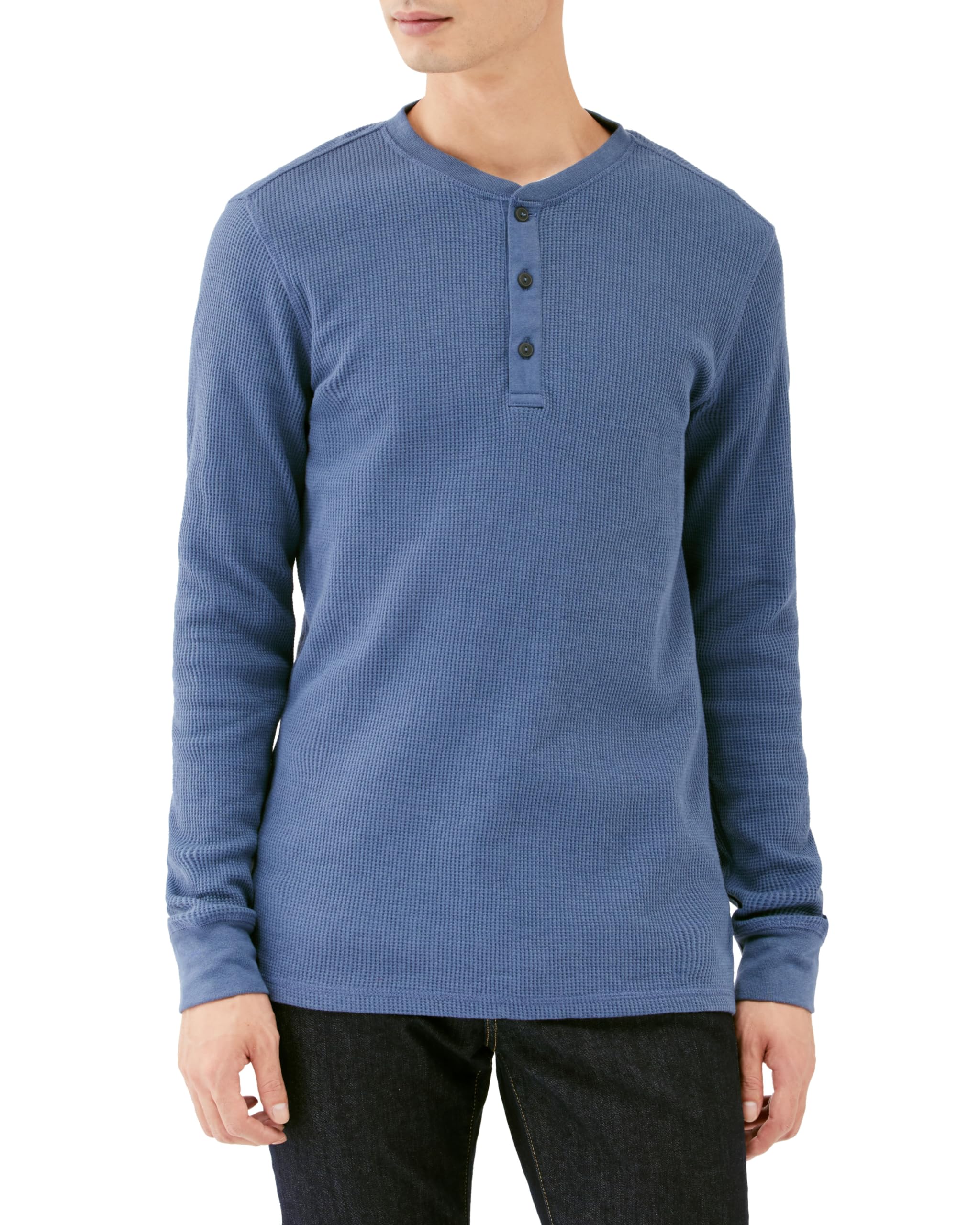 Amazon.co.jp: [Amazon Essentials] ヘンリーネック ワッフルニット