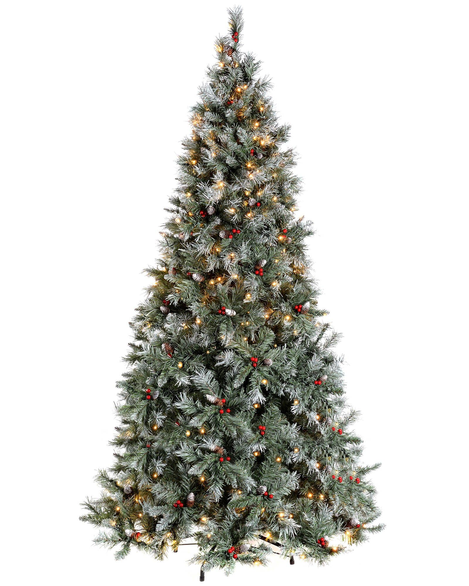 Werchristmas Blue Pre-Lit Scandinavian Spruce Christmas Tree With 300 Chasing Warm Led Lights, 6 Feet/1.8M