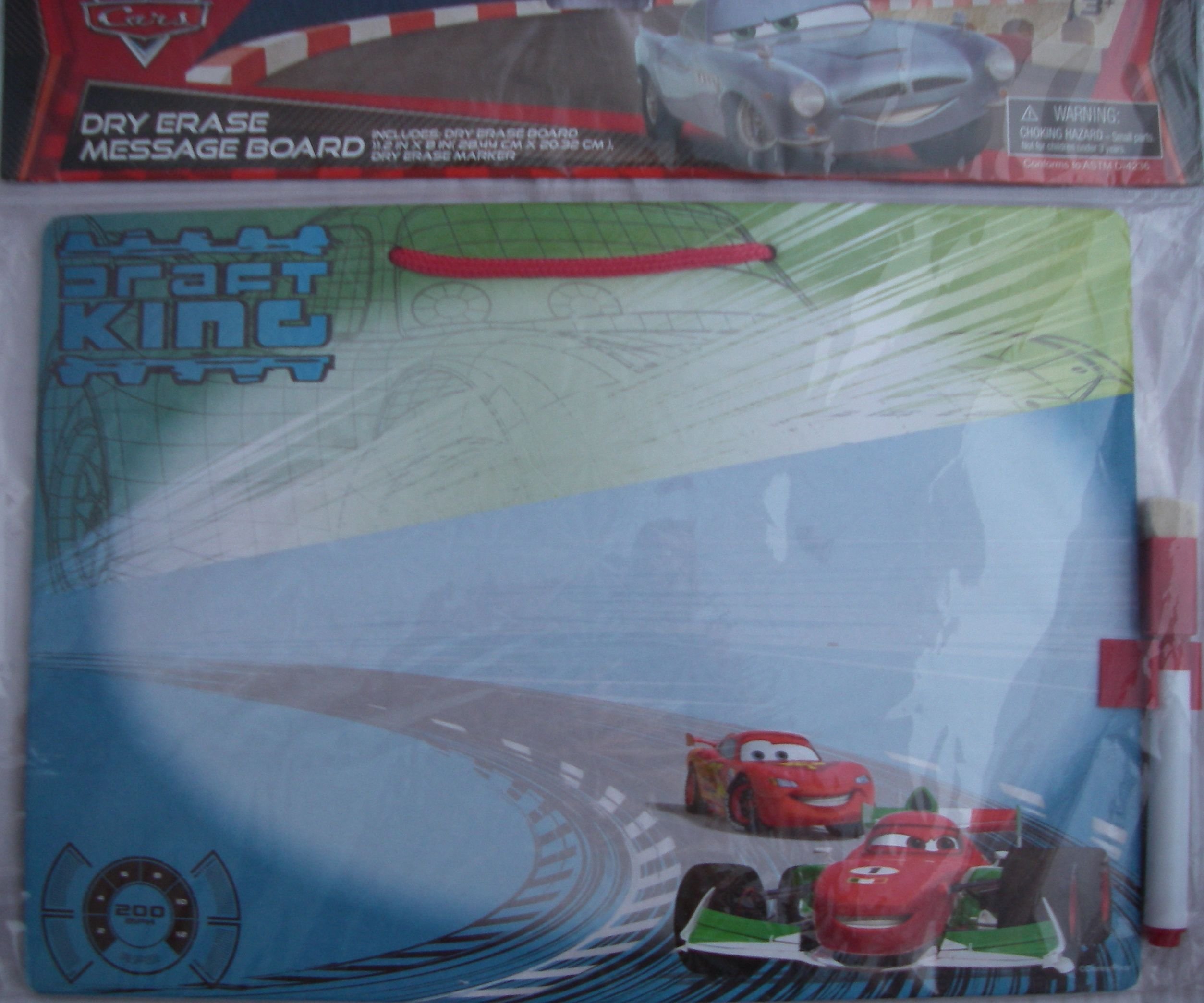 disneyPixar Cars Draft King Dry Erase Message Board with Marker