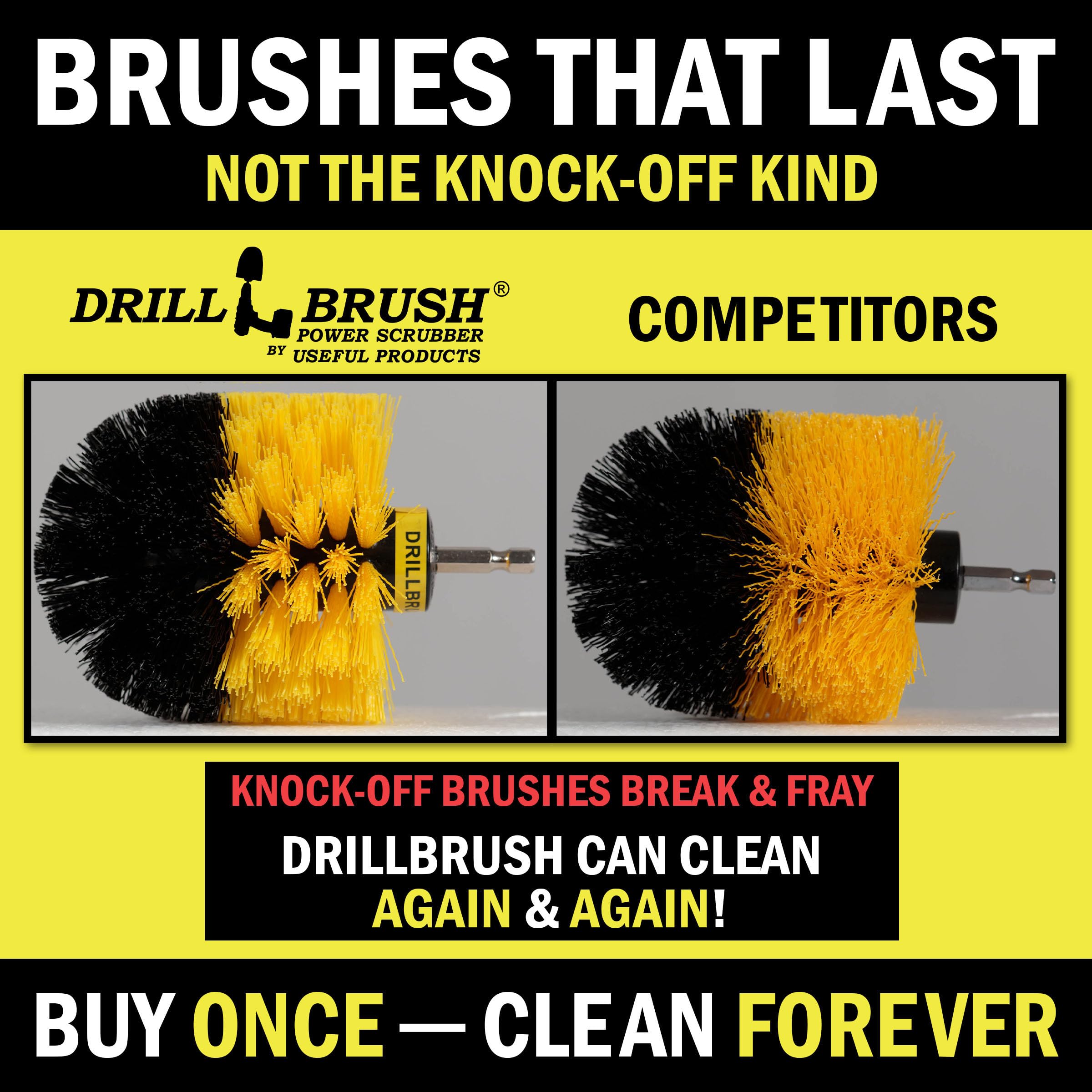 Drillbrush Accesorios de limpieza eléctrica para coche, cocina, barco y limpieza al aire libre, cepillo de rueda de nailon para taladro, juego de cepillos de taladro limpiador de horno, herramienta de