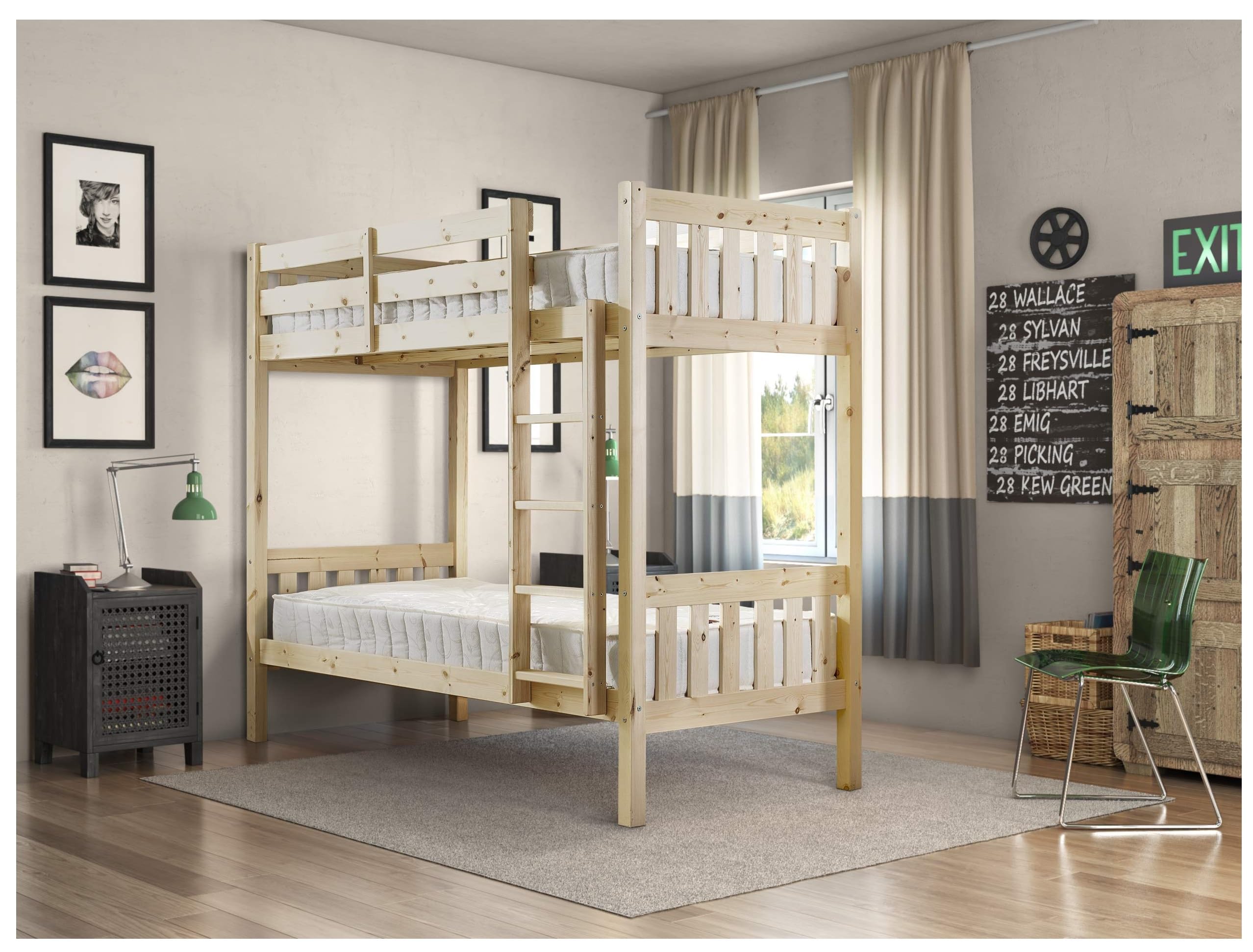 STRICTLY BEDS&BUNKS Cypress Bunk Bed, 3ft Single