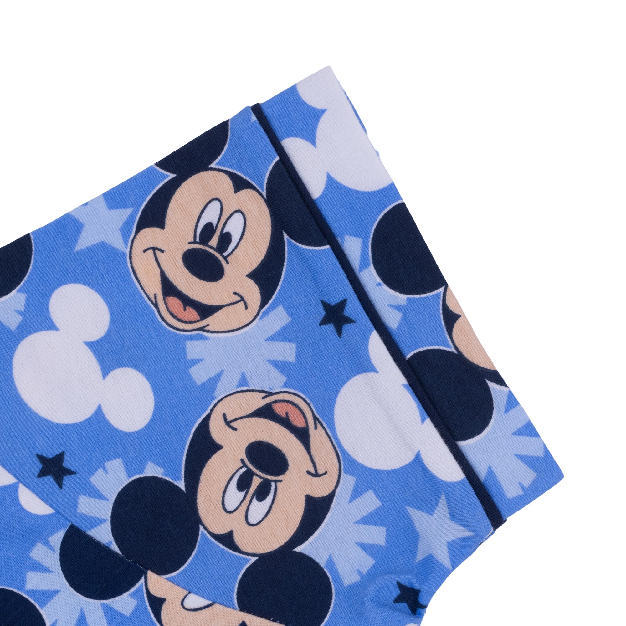 Disney Topolino/Mickey Mouse, 100% Cotone con Bottoni Pigiama a Maniche Corte, Blue, Blu