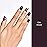 NAILOG Semi Cured Gel Strips - 20 Pcs Nail Stickers | Buy 2 Get 1 UV Light | Extra Long Wraps With Glossy Gel Finishing Black Flowers, Poppy
