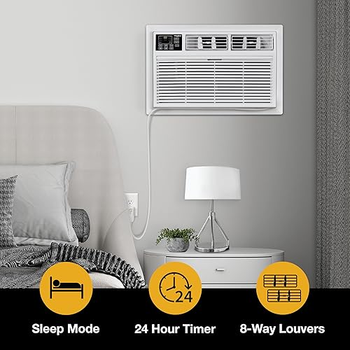 Miniatura 7 de Whirlpool Aire acondicionado y calentador de 12,000 BTU de 230 V a través de la pared con control remoto, enfría y calienta habitaciones de hasta