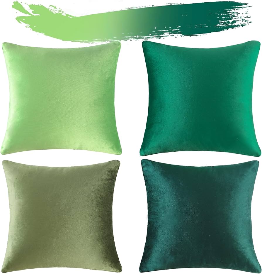 Amazon.co.jp: Madizz 4枚セット ビロード 装飾的な クッションカバー
