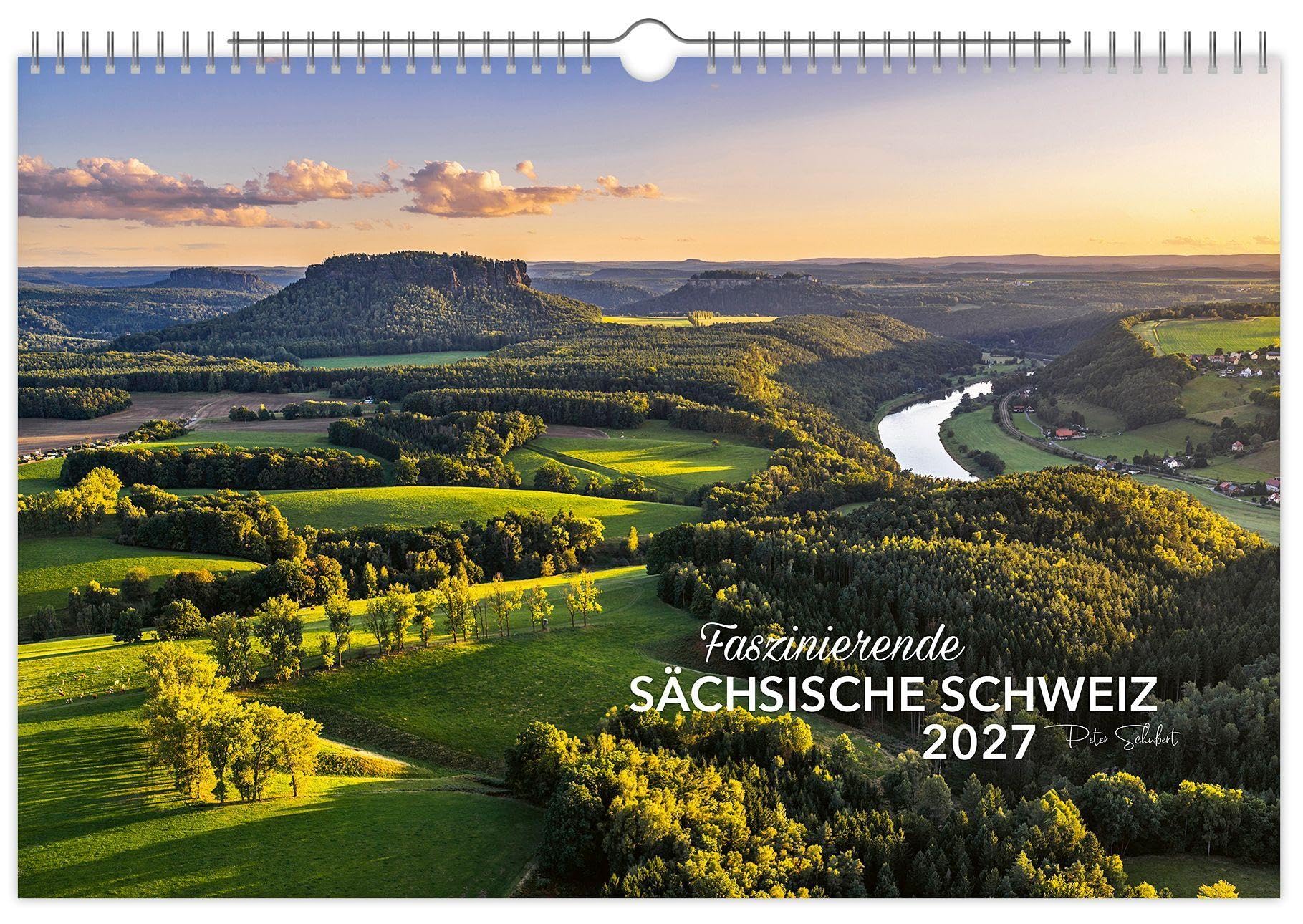 Calendrier 2027 de la Suisse Saxonne XXL cadeau pour passionnés