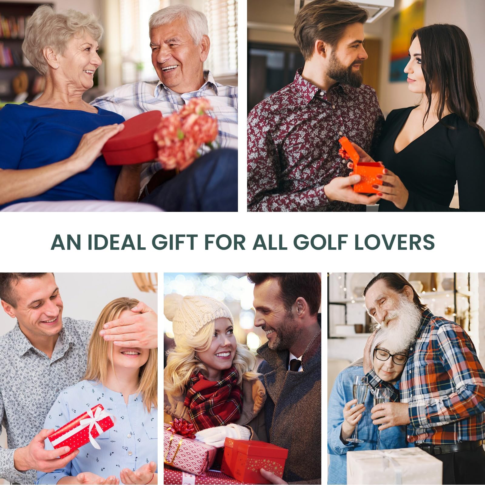 Golf Headcover pokrowiec na rakietę, żelazny pokrowiec na głowę ze sztucznej skóry, zestaw 12 czerwonych, niebieskich i czarnych, dla mężczyzn i kobiet