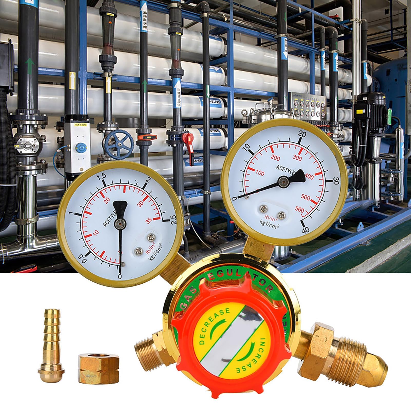 Jauge d'Acétylène Régulateur de Gaz Acétylène Réducteur de Pression de Gaz Réducteur de Pression de Gaz Acétylène Réducteur de Pression pour Kit de Coupe de Soudage au Chalumeau