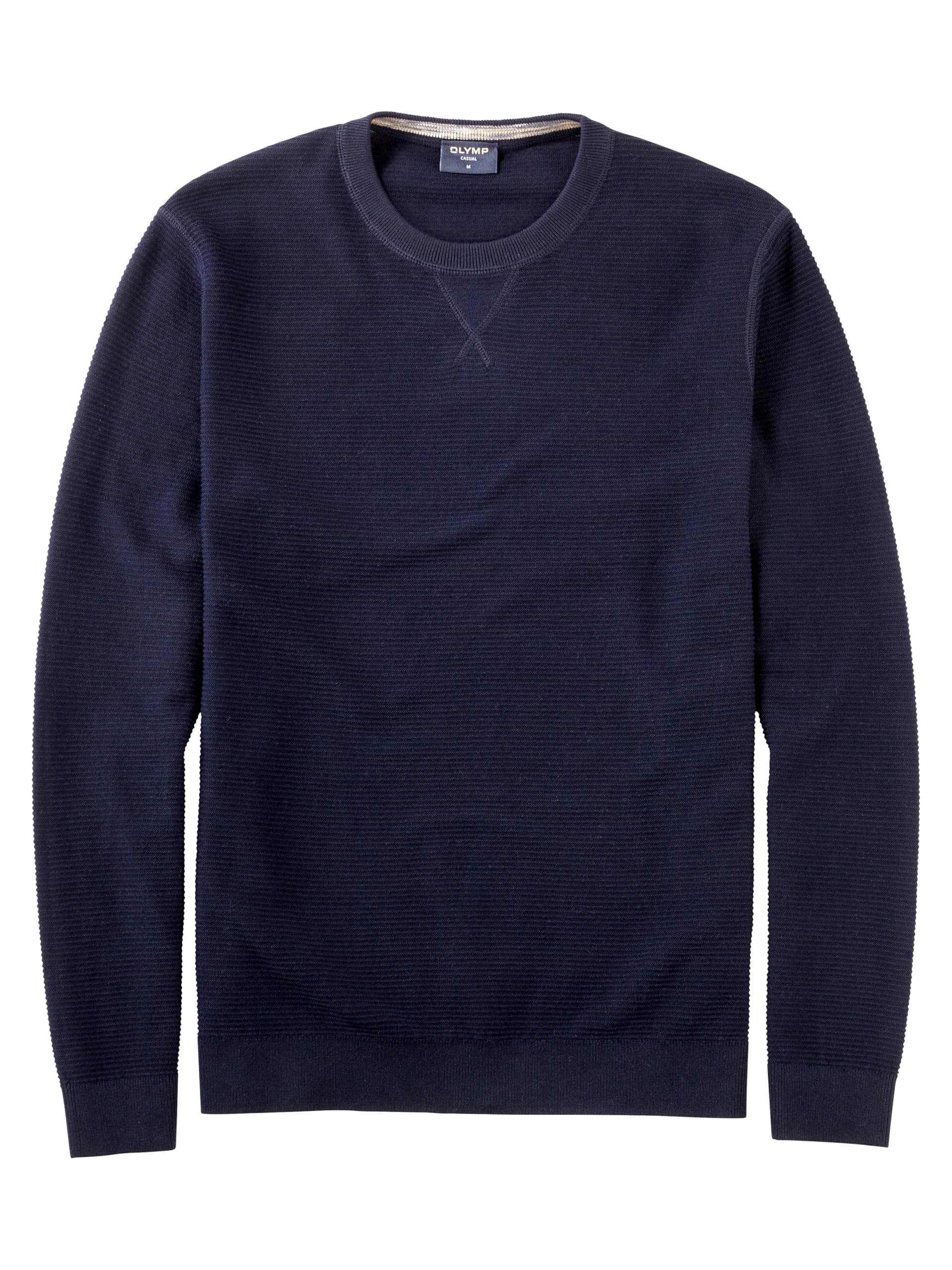 OLYMP Herren Pullover Rundhals Casual.Strick,Struktur,Regular fit