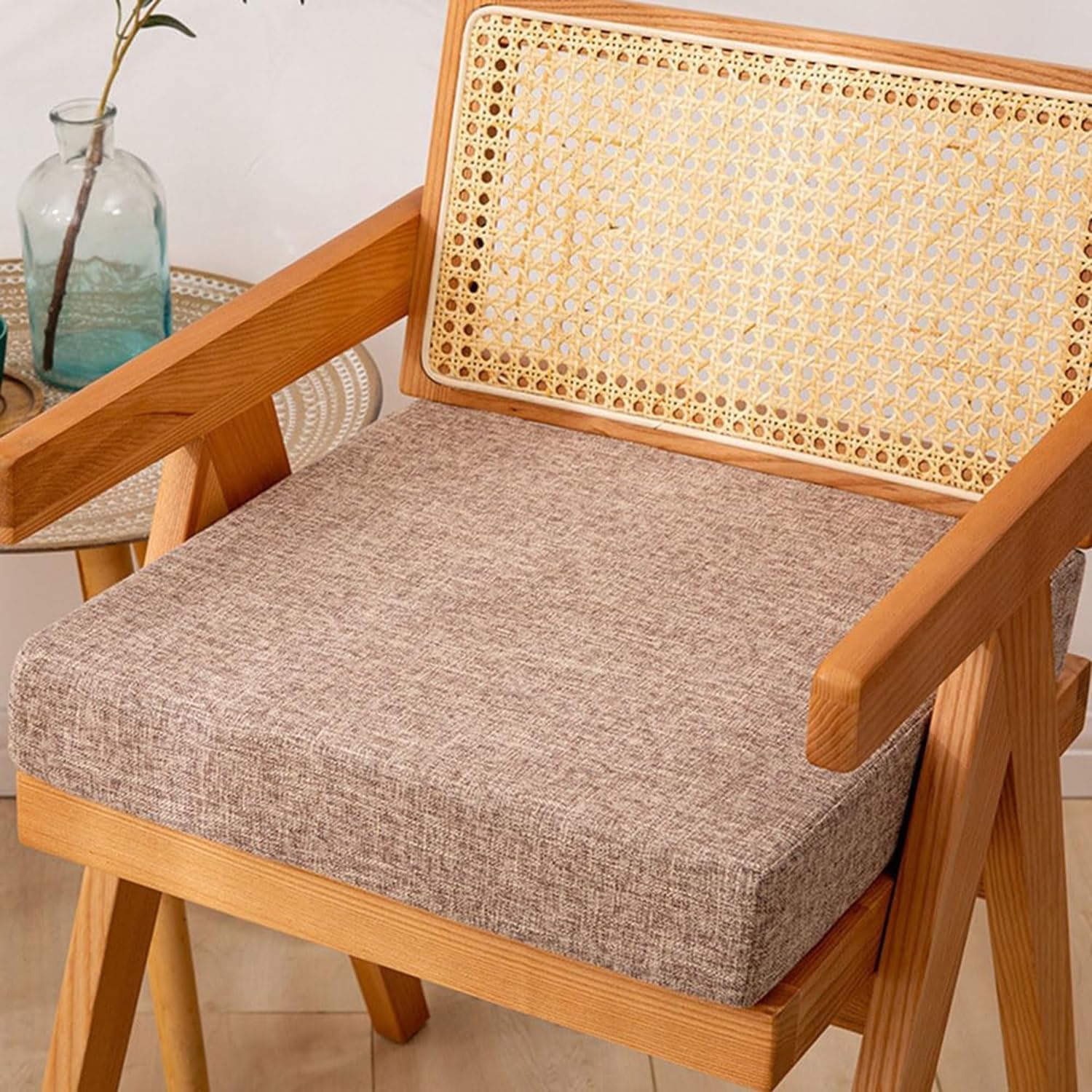 Hoowarm Chair Cushion Kitchen, Memory Foam Chair Pads, 25/28/30/35/40/45/50/55/60cm Non-Slip Chair Pads，Outdoor Indoor Seat Cushion, Removable for Dining Office Garden Chair(Colour6,60x60x8cm)