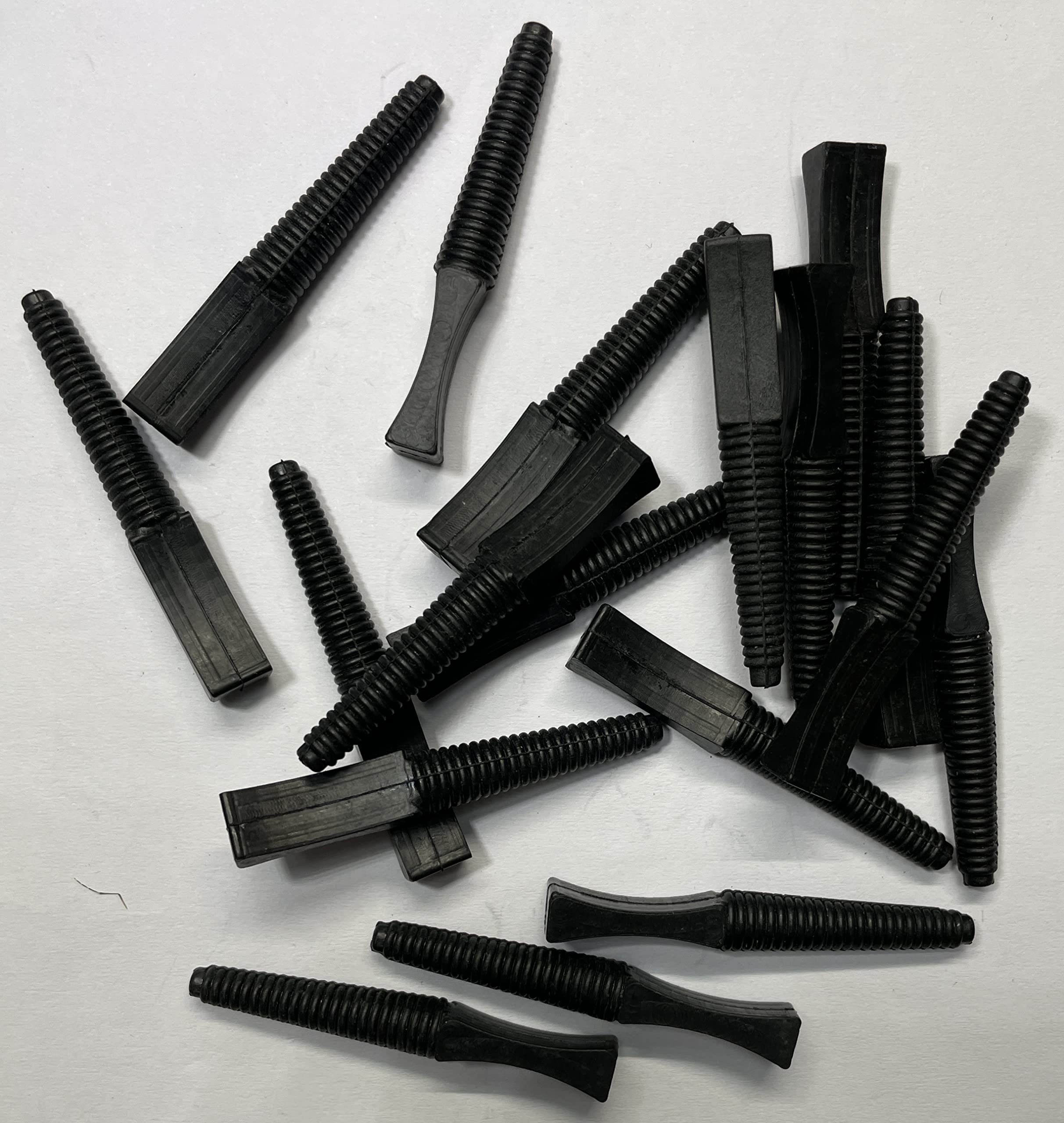 Protection Force Ribbed Tapered Insert Plug Stopper for 3/16" 7/32" 4-6mm ID Hole Thread Tube Bottle Openning (Pack of 25) Reusable Rubber