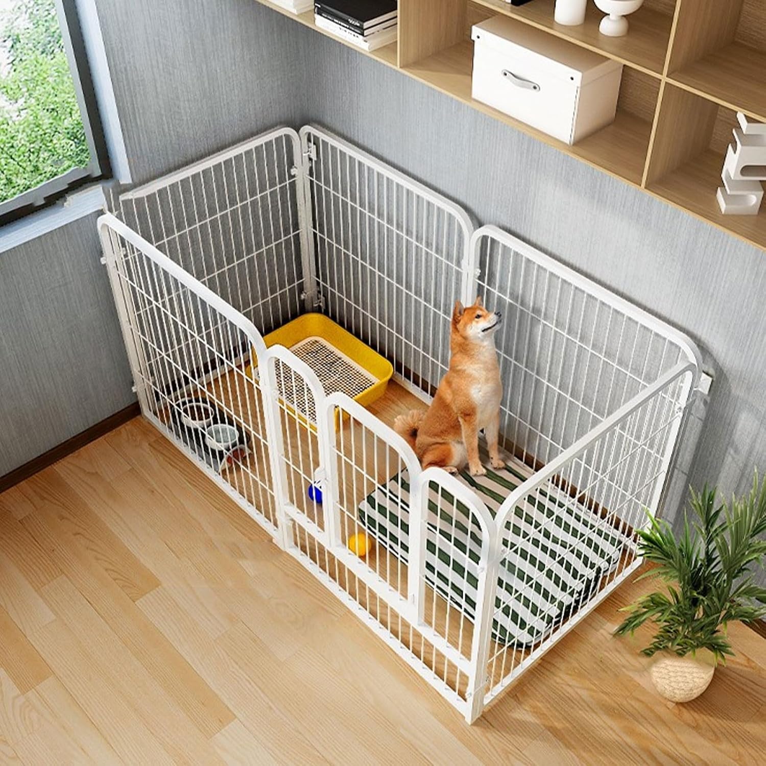 Dog Crates for Medium Dogs Sturdy Metal Pet Playpen