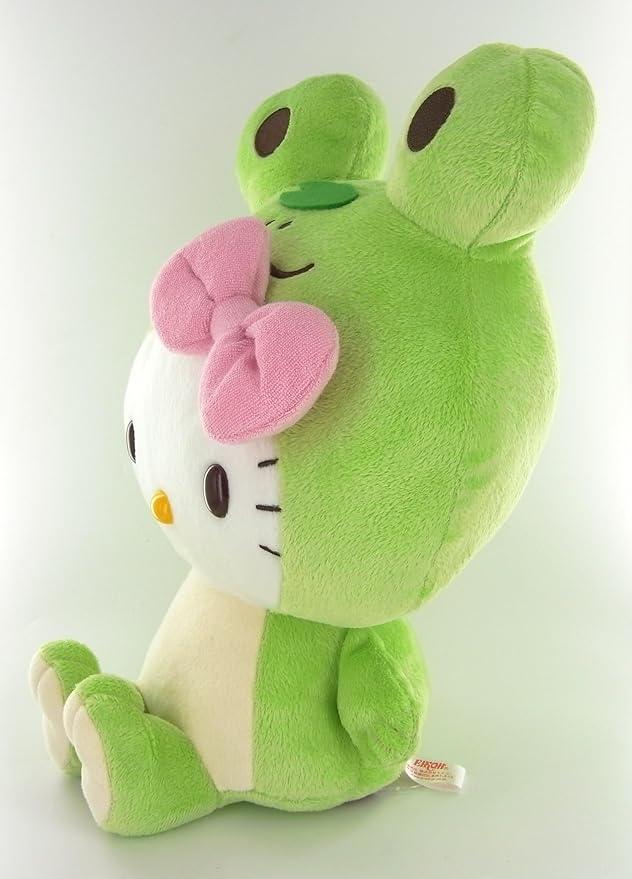Plush Dx Hello Kitty Cosplay Soft Toy 13 8 Green Frog Amazon Co Uk Toys Games