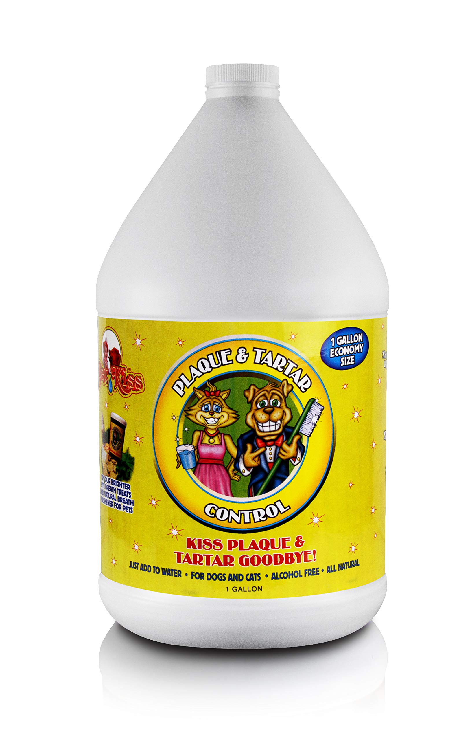 Pet Kiss Plaque and Tartar Water Additive Oral Care for Pets, 1-Gallon