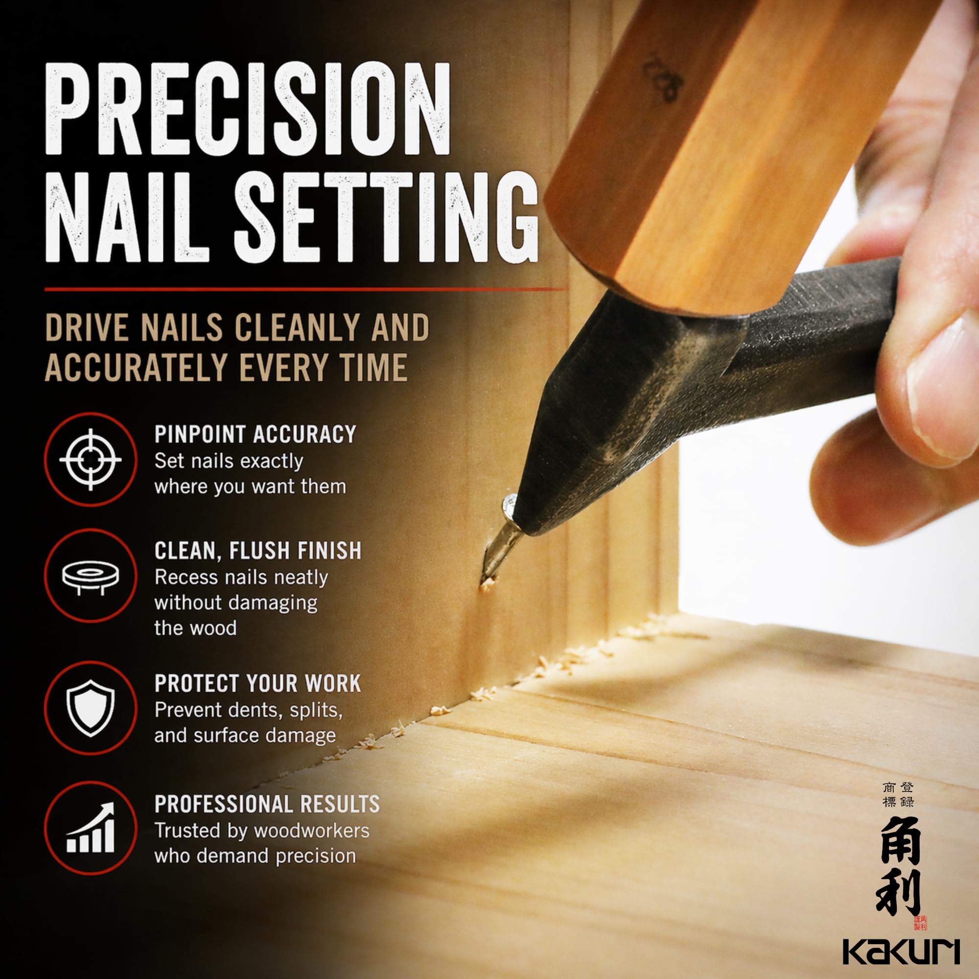 KAKURI Nail Punch - Japanese Woodworking Tool -5 KAKURI Nail Punch - Japanese Woodworking Tool -5