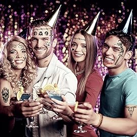 12 Sheets 90+ PCS Halloween Face Temporary Tattoos Stickers, Halloween Face Fake Tattoos Spider Bat Snake Skull Lion Tattoos Halloween Makeup Kit For Women Girls Halloween Masquerade Party