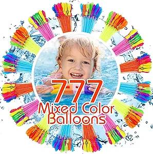 Water Balloons Quick Fill Self Sealing Instant Balloons Easy Balloons Splash for Kids Girls Boys Water Balloons Set Party Games 777 Balloons for Outdoor Summer Funs 7AM