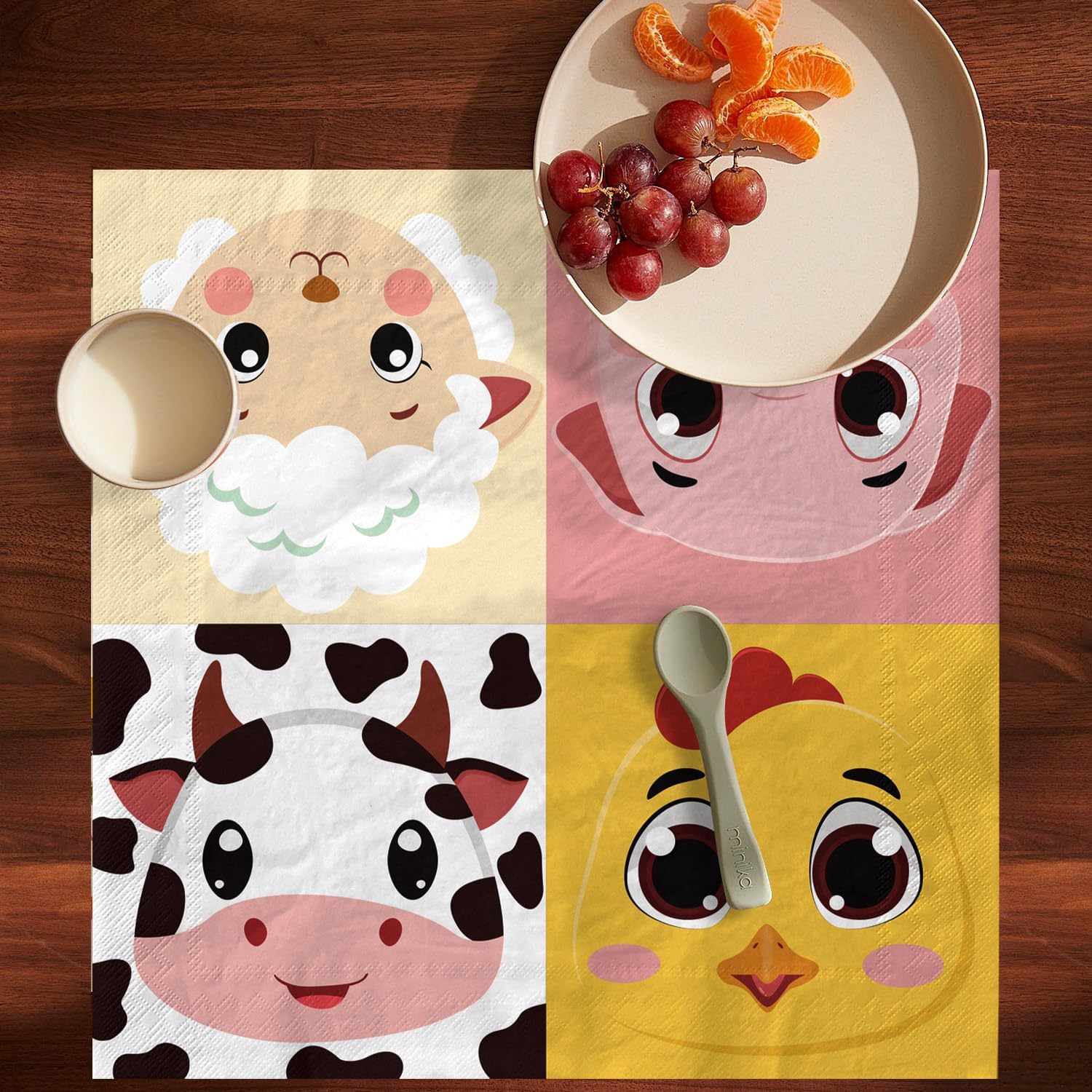 Servetten Boerderij Dieren 33x33cm 16stuks