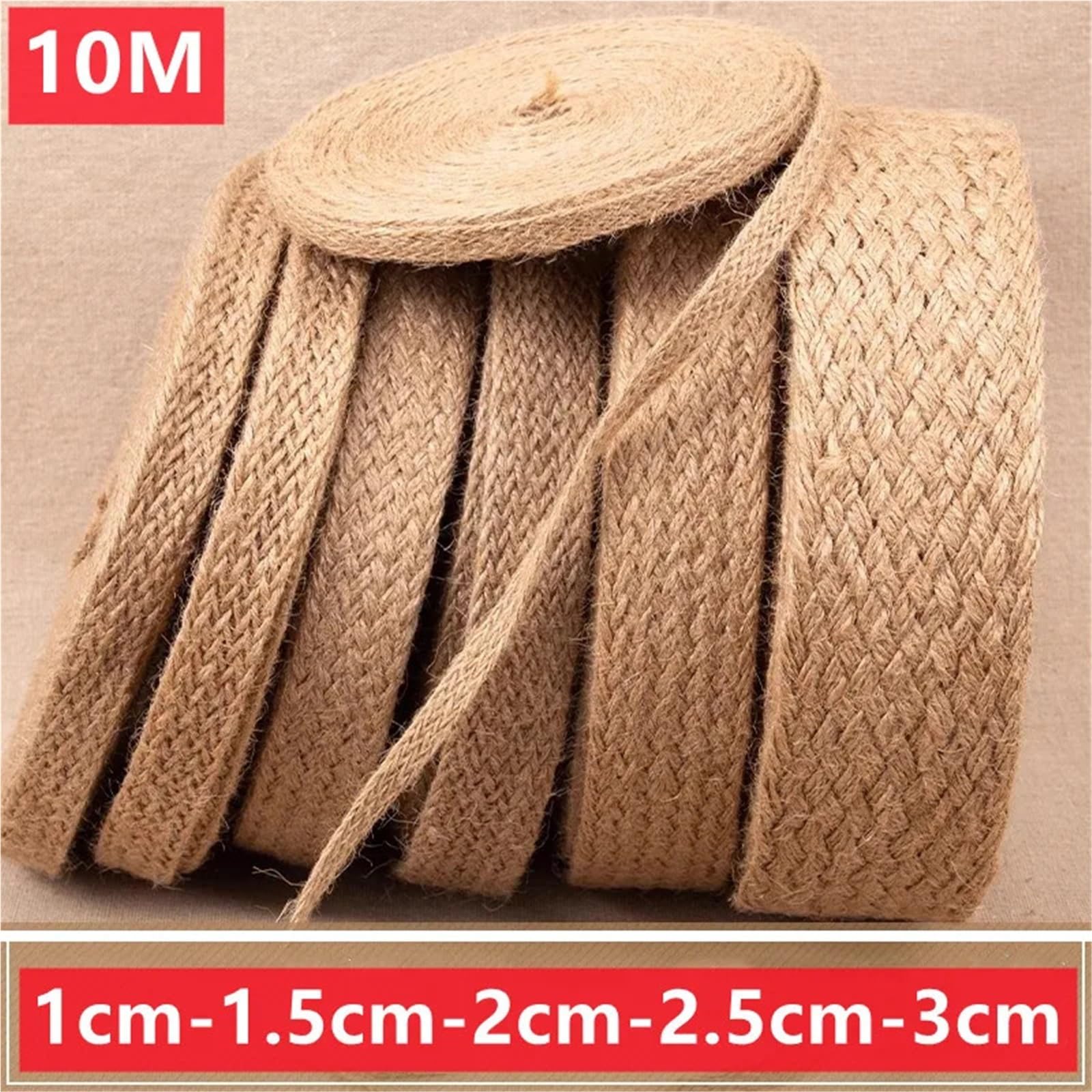 Sznurek jutowy, Lina jutowa DIY Craft Garden Home Decor Wielokolorowa średnica 1-3 cm(2.5cmx10m)