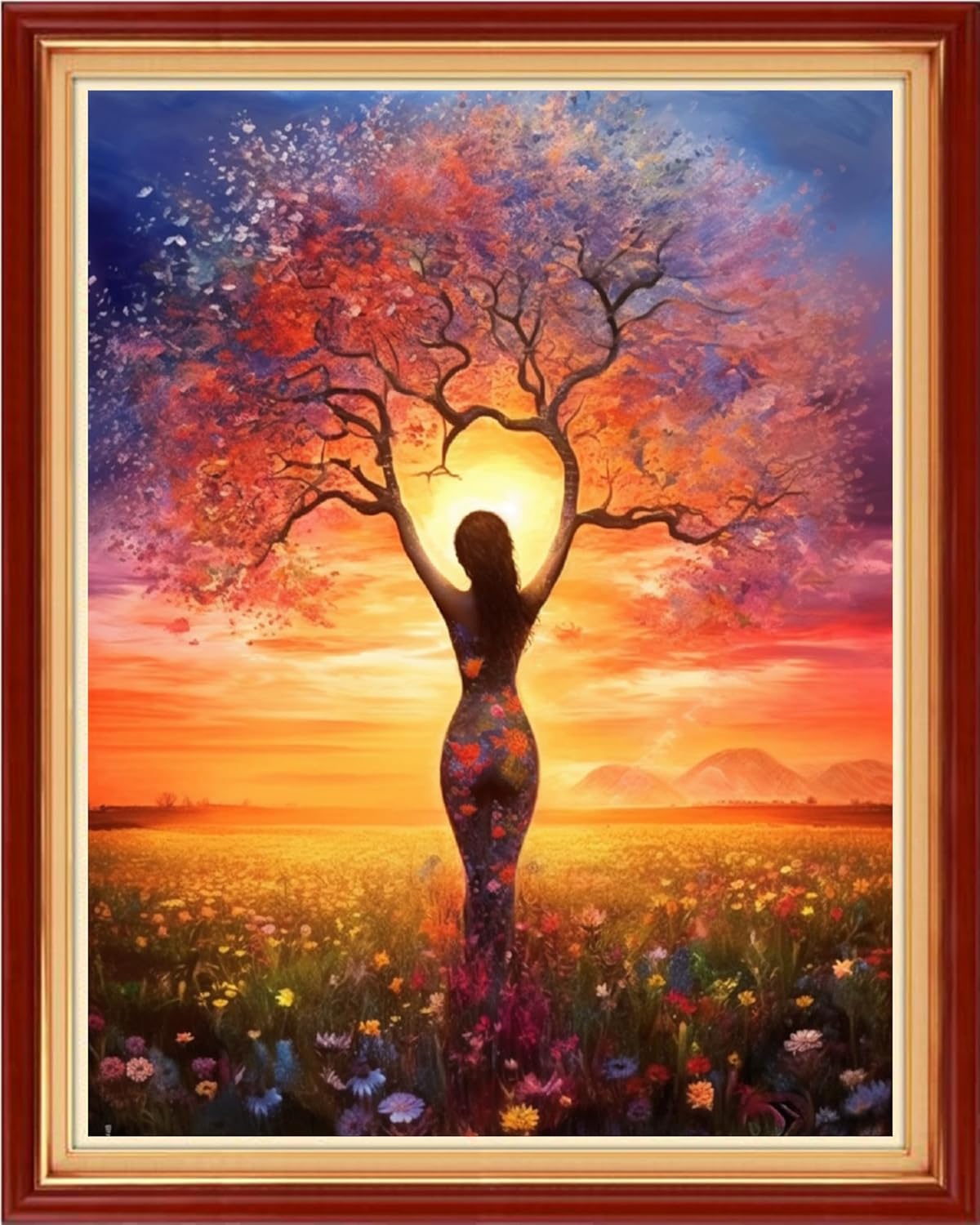 Dooxvey Cross Stitch Kits for Adults Stamped Full Range of Embroidery Starter Kits for Beginners 11CT Printed Cross Stitch Patterns Needlepoint Kits Stamped Crossstitching-Colorful Skull 16x20 inch