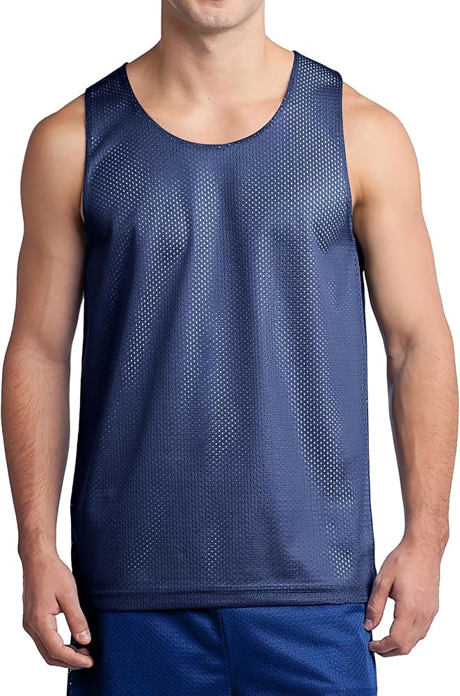 Hat and Beyond Mens Plain Athletic Uniform Reversible Basketball