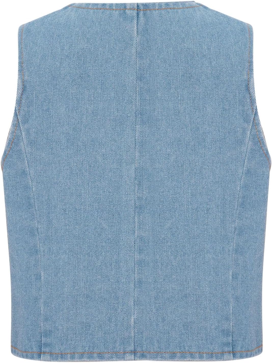 JEYPINMI Toddler Girl's Asymmetrical Waistcoat Raw Hem Jean Jacket Spring Fall Clothes Sleeveless Denim Vest