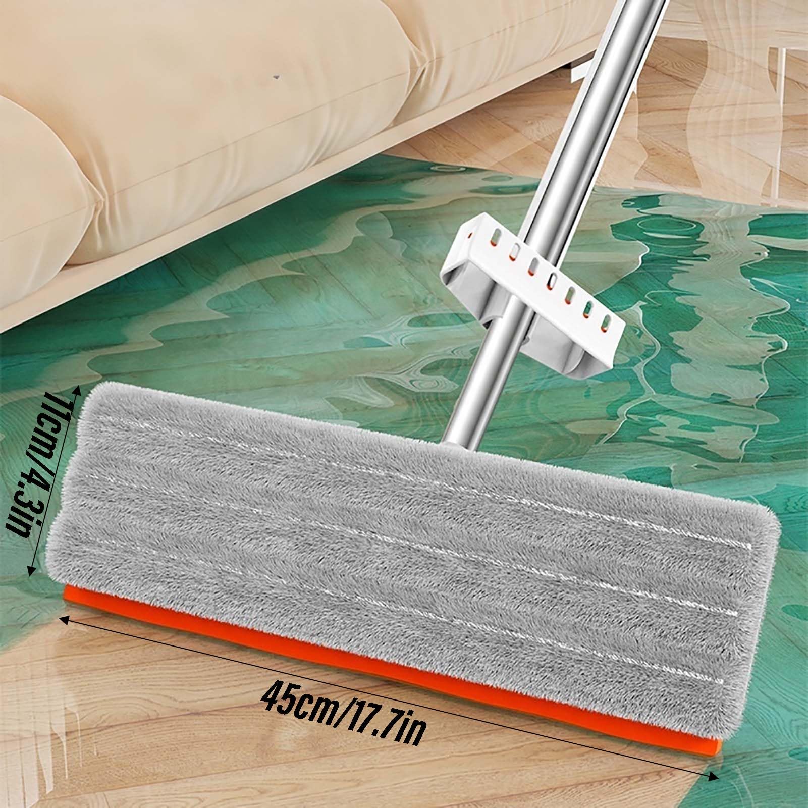 Mopa Fregona con Paño Microfibra, Fregona para Limpieza De Suelos, Mopa Lavable Y Reutilizable con Gran Absorción, Limpiador De Suelos con Mango Ajustable para Cocina Baño Y Hogar