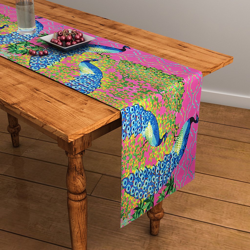 SEJ Table Runner - Pink Dining Table Protector -28
