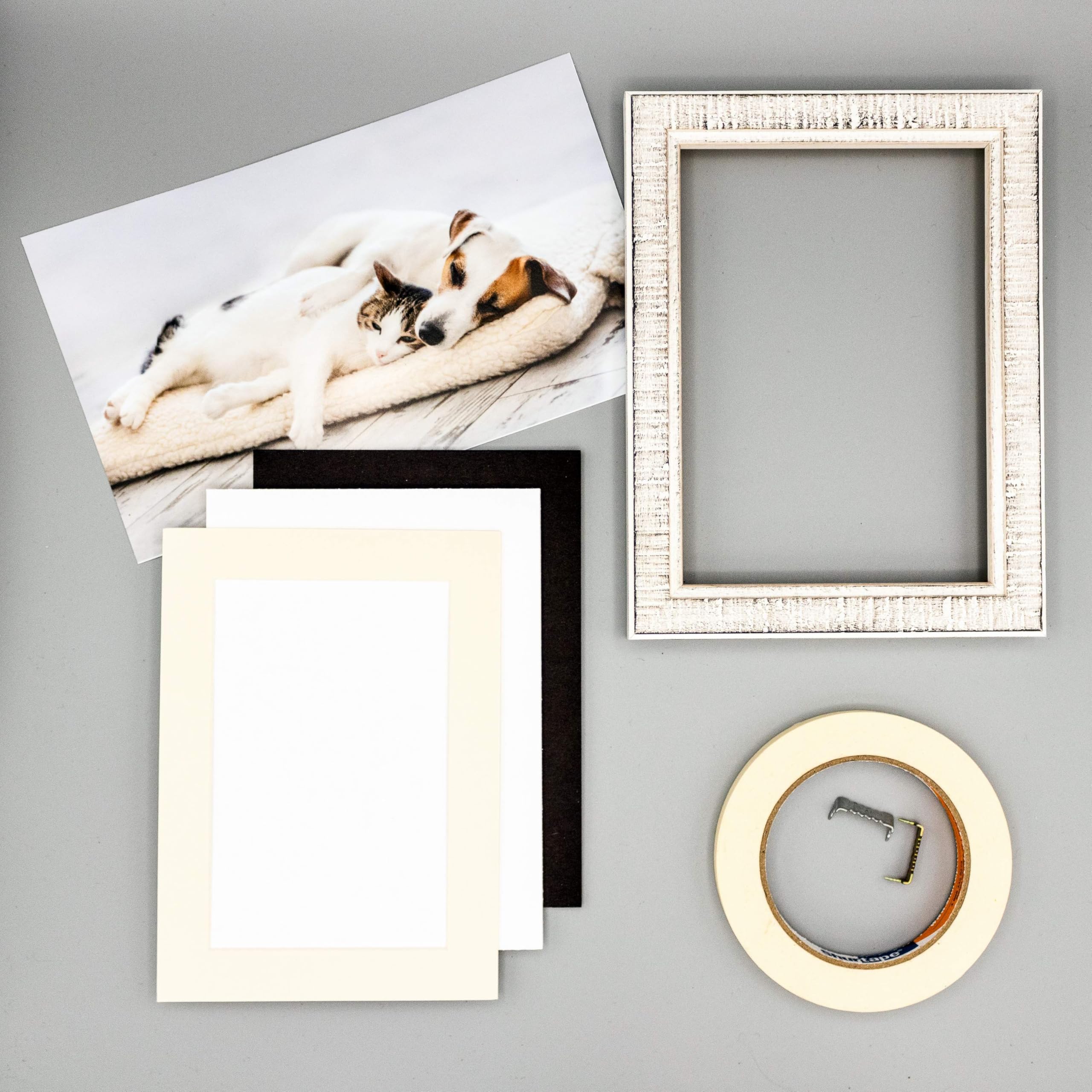 16x20 Mat Bevel Cut for 13x16 Photos - Acid Free Cream Precut Matboard - For Pictures, Photos, Framing - 4-ply Thickness