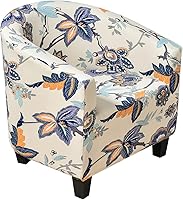 Vista 24 de HOTNIU Funda para silla de club, fundas para sillas de bañera para sillones, funda elástica para sillón, protector de silla de club, cubiertas