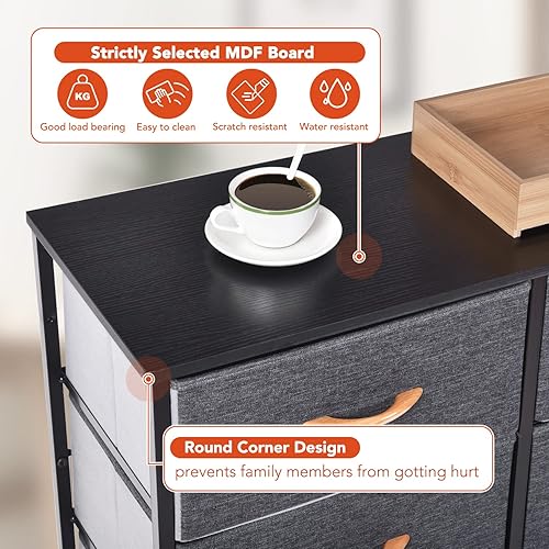 Miniatura 4 de WAYTRIM Cómoda de 4niveles de cajones anchos