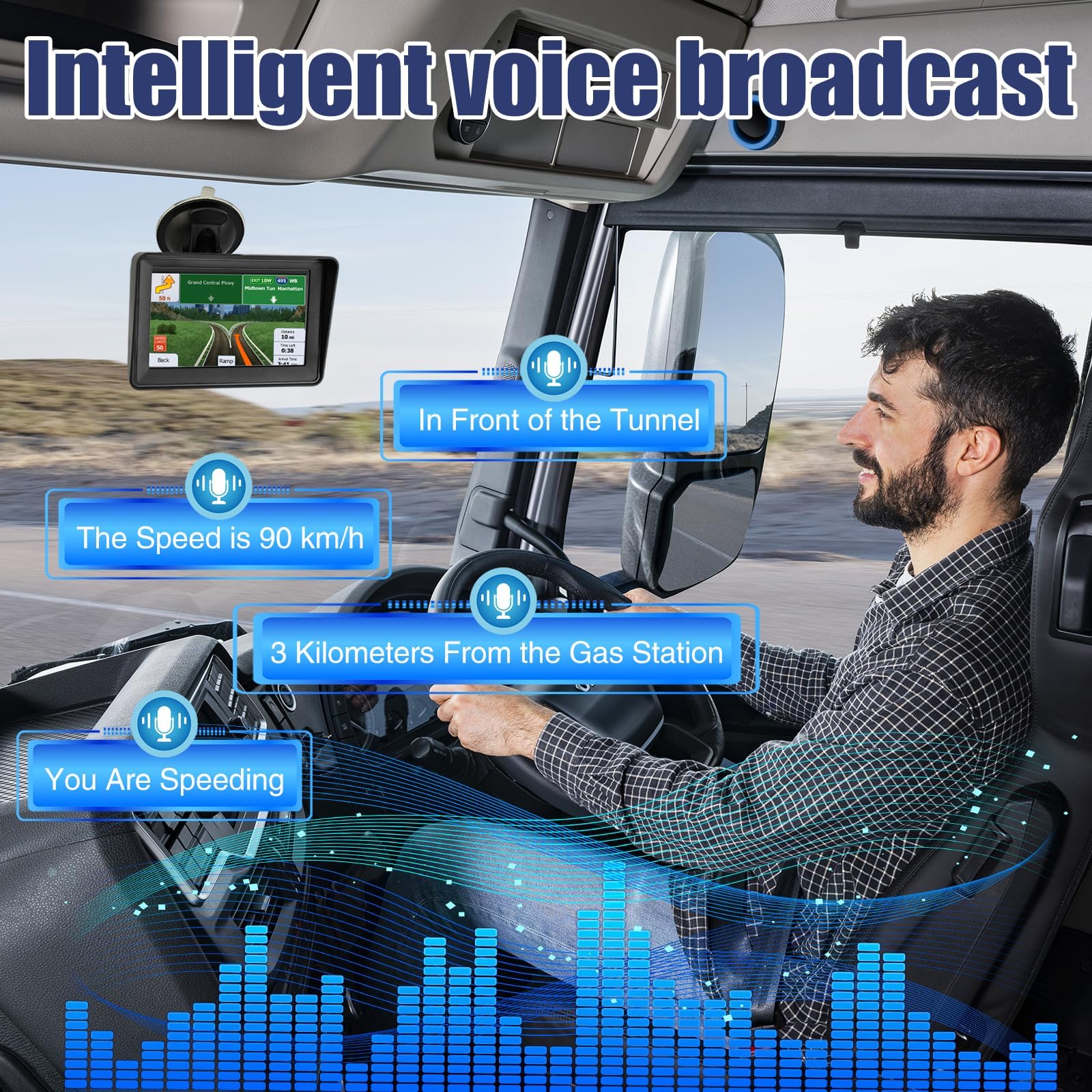5 Inch Sat Nav for Car Truck HGV Lorry, 2025 UK & Europe Maps GPS Navigation with Lifetime Free Updates, HD Touchscreen, Speed Camera Alerts, Postcode Search, Voice Guidance, POIs - 5